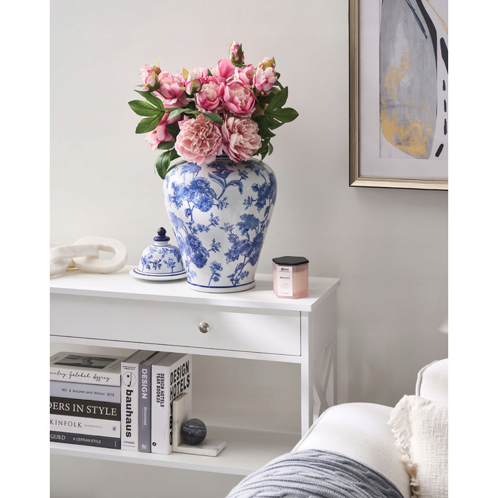 Порцелянова ваза Beliani, 23 x 46 см