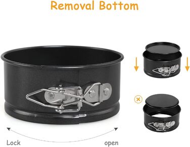 Форма для випічки LEADSTAR Klein Springform, набір 4 шт, 10 см, антипригарна, роз'ємна, для міні-кексів та тістечок