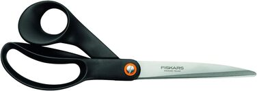 Fiskars Universal Scissors, Overall Length: 24 cm, Quality Steel/Plastic, Functional Form, Black, 1019198