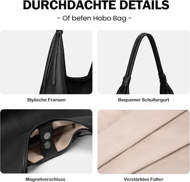 Сумка жіноча шкіряна befen Grande Shopper, чорна елегантна сумка-тоут через плече для роботи та навчання