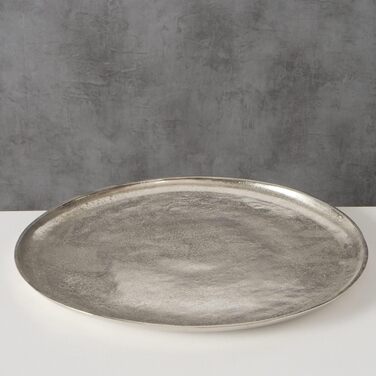 Decorative Tray, Nickel-Plated Silver, Ø 42 cm