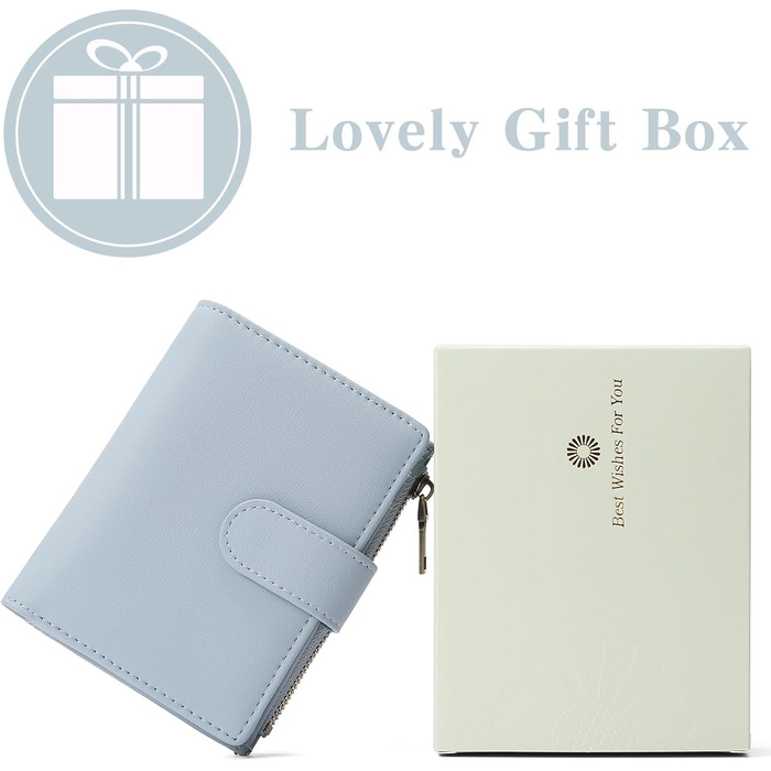 GAEGAEKEAO Wallet for Women, Small Wallet for Women, Small Ladies Purse with RFID Blocking, Wallet for Women with Zipper Pocket