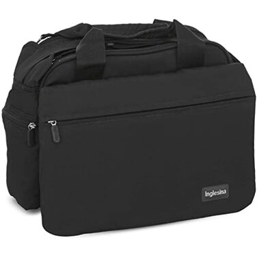 Дитяча сумка для мами та тата Inglesina My Baby Bag чорна, багатофункціональна пеленальна сумка з термовідділенням та органайзером
