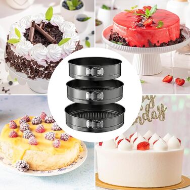 Форма для випічки Springform Ø 26/22/16 см, кругла, з антипригарним покриттям та знімним дном