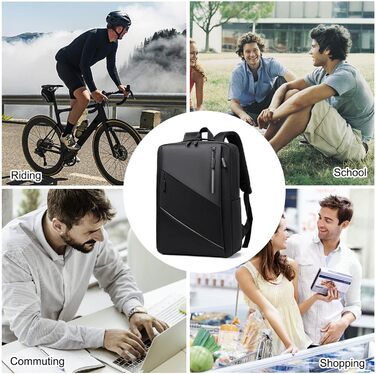 Рюкзак для ноутбука FANDARE: чоловічий/жіночий, для роботи, подорожей, навчання. USB-порт, багатоколірний, для бізнесу, роботи, відпочинку, активного відпочинку.