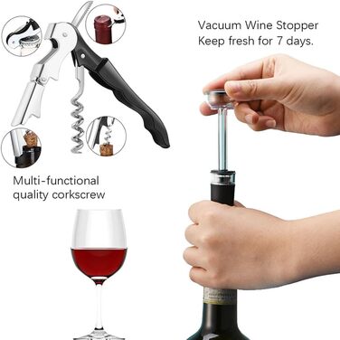Wine Aerator, Red Wine Decanter, Wine Decanter (Aerator Set) (Electric Aerator Set)