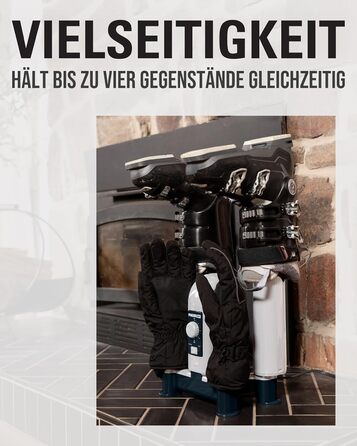 MaxxDry Heavy Duty Boot, Shoe & Glove Dryer - 240W, Dries 4 items in 1 hour, Eliminates odors, Safe for all fabrics, Includes extension tubes, 180cm cable, 1 year warranty