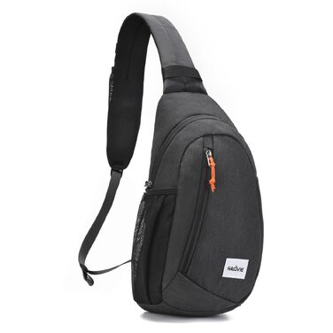 Чоловіча сумка-слінг HALOVIE через плече, маленька нагрудна сумка Crossbody чорного кольору