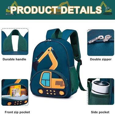 Дитячий рюкзак LOIDOU для хлопчиків: рюкзак для школи, садочка, 38 см, 3-8 років (набір з іграшкою)