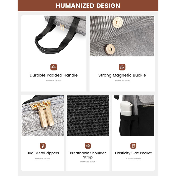 LOVEVOOK Рюкзак для жінок, шкільний рюкзак для ноутбука, водонепроникний, 15.6 дюймів, для роботи, навчання, подорожей, універсальний 2 в 1, стильний, бежевий та хакі