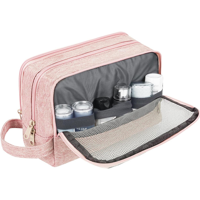 Чоловічий дорожній туалетний органайзер WANDF, косметичка для подорожей, сумка-органайзер для косметики (Джинс, Pure Rosa)