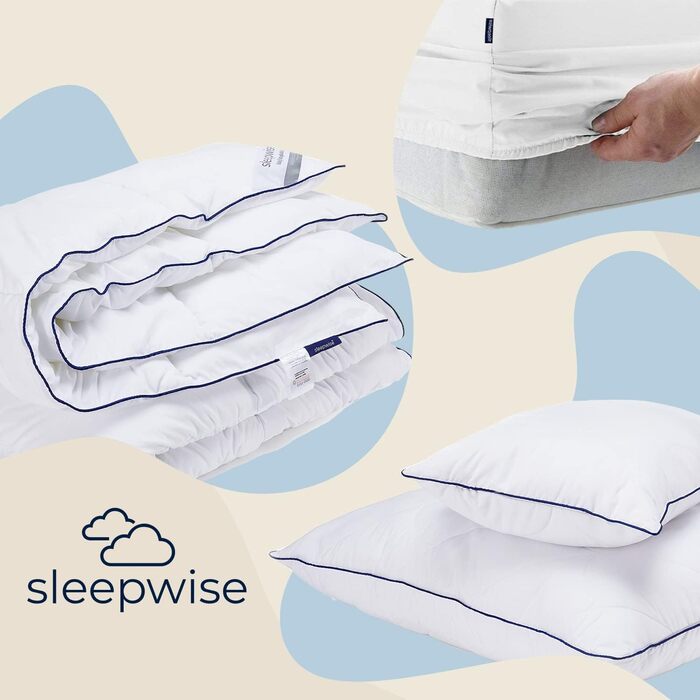 Комплект постільної білизни Sleepwise 200x200, 3 шт. - мікрофібра, ÖKO-TEX, дихаюча, практична, без прасування (чорний мармур)