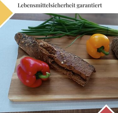 4-Pack Acacia Cutting Boards | 4 Large Kitchen Boards Made of Sustainable Acacia Wood | Discover Oiled Wooden Cutting Boards for Kitchen & Catering