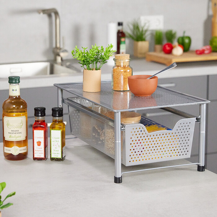 Relaxdays Drawer Unit with Basket Pull-out