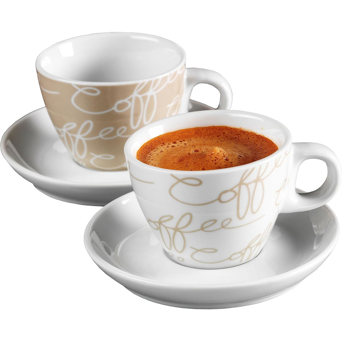 Набір кавових чашок Ritzenhoff & Breker Cornello, 4 шт., 80 мл (кремовий, еспресо)