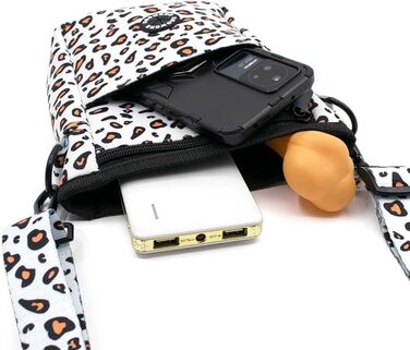 Сумка для ласощів для собак COOWONE Leckerlibeutel, з тримачем для відходів, на пояс, для прогулянок та тренувань, біла, леопардовий принт 2.0