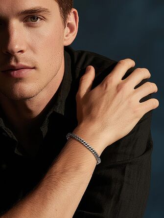 Чоловічий браслет Bestyle з нержавіючої сталі, ланцюг панцир, ширина 5/7/9/12.5 мм, срібний/чорний/золотий, довжина 19/21/23 см - ідеальний подарунок для чоловіків