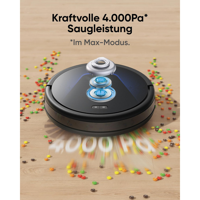 Робот-пилосос Eufy G50: потужність 4000Pa, динамічна навігація, ультратонкий (85 мм), Pro-розчісування, турбощітка, ідеально для шерсті тварин та твердих підлог