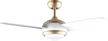 Стельовий вентилятор Cecotec EnergySilence Aero 4265 GoldBlack з LED підсвіткою 18W, діаметр 107 см, пульт, таймер, 3 швидкості, 3 лопаті