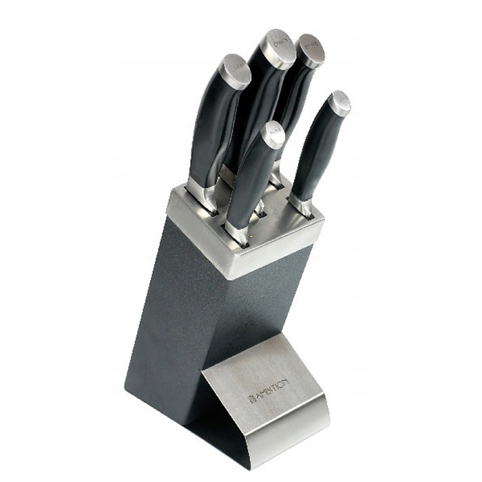 Набір ножів у підставці Ambition Granite, 6 предметів, чорний