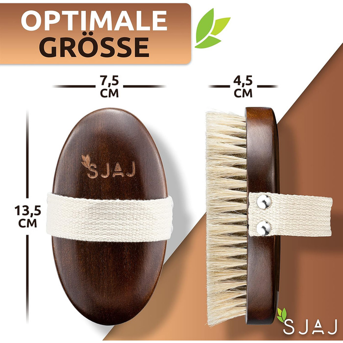 SJAJ Energy Brush - The copper brush, also known as a monastery brush, is used as a dry brush and promotes an energetic sense of well-being on the skin, cleansing.