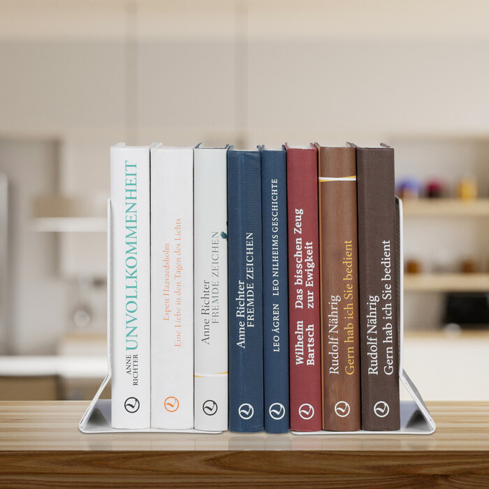 Relaxdays Metal Bookends - Set of 2