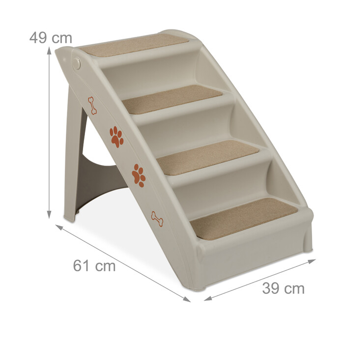 Relaxdays Dog Stairs, 4 Steps