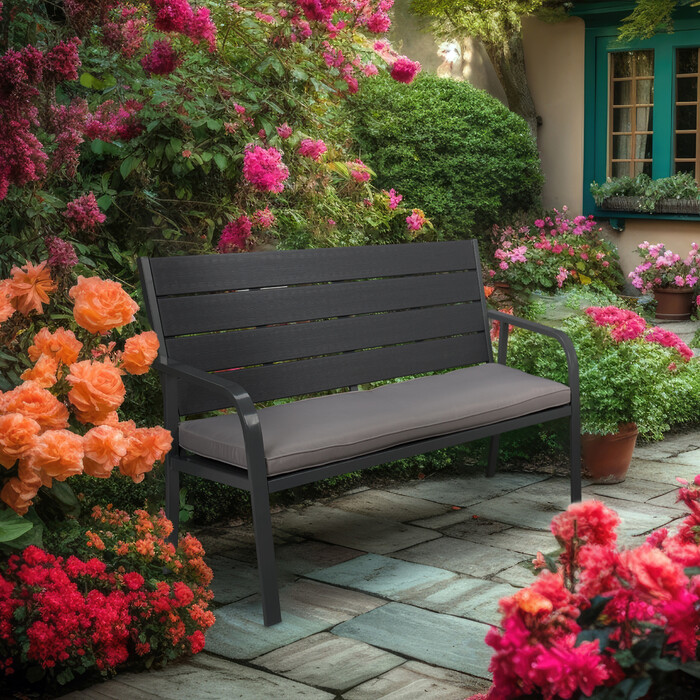 Relaxdays Garden Bench with Seat Cushion