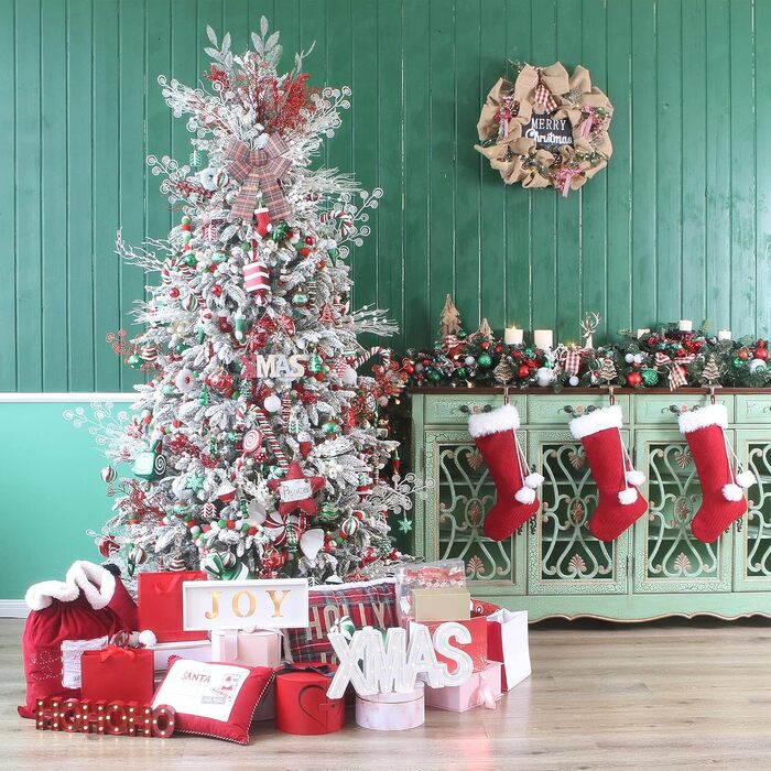 Набір ялинкових кулі Sea Team 77 шт., міцні, прикраси на ялинку, кулі-підвіски, з подарунковою упаковкою