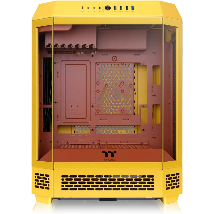 Корпус ПК Thermaltake The Tower 600 ATX з вертикальним дизайном, 3 скляні панелі, 2 вентилятори 140мм, підтримка радіатора 420/360мм, USB-C, білий (Butter Caramel)