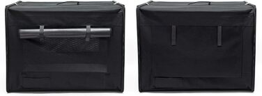 Транспортна переноска для собак та котів Wiltec, L (76x56x61 см), чорна, знімний килимок