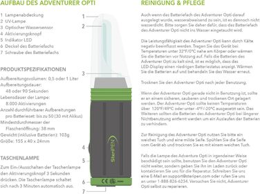 Ультрафіолетовий очищувач води SteriPEN Adventurer Opti чорний/зелений