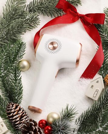 Прилад для епіляції IPL з охолодженням, 999 999 імпульсів, безболісна епіляція, 9 рівнів інтенсивності, для обличчя, бікіні, тіла, білий