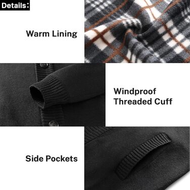 Чоловіча тепла куртка-трак з кишенями, однорядна, осінньо-зимова модель (Чорний, S)