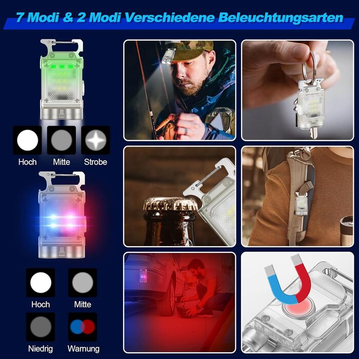 LED ліхтар на батареї, 500 000 люмен, тактичний, з регулюванням фокусу, для кемпінгу, матовий чорний