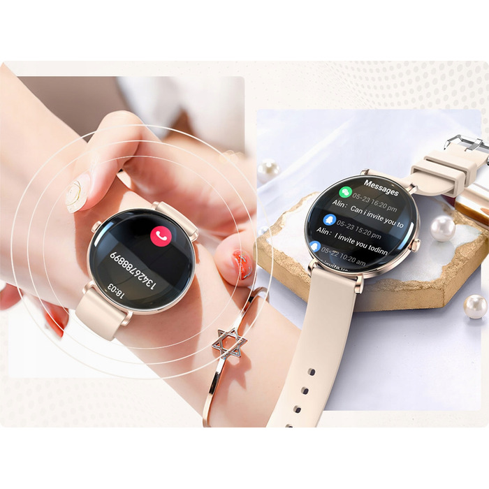 Смарт-годинник JG Smart PRESTIGE AMOLED для жінок, сріблястий