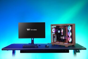 Корпус для ПК Thermaltake View 380 XL TG ARGB, Gravel Sand: Mid Tower, загартоване скло 4 мм, підтримка E-ATX та XL-материнських плат, USB-C, підтримка радіатора 360 мм, High-Airflow
