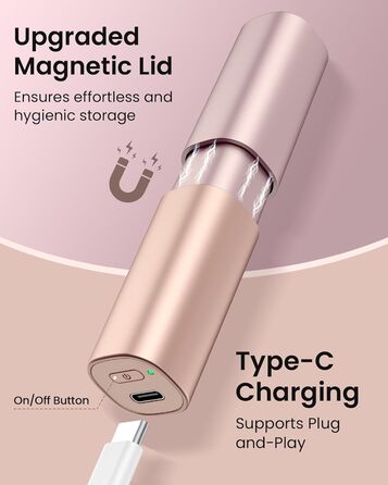 Електричний жіночий тример для обличчя iFanzeTech: для швидкої та ніжної стрижки верхньої губи, підборіддя та щік. Змінна головка в комплекті.