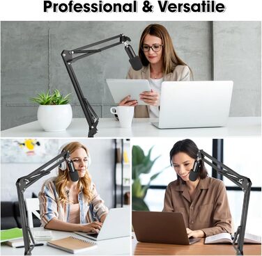 Підставка для мікрофона ChromLives для Razer Seiren X, з поп-фільтром, вітрозахистом та кабелетримачем, 5/8 адаптер