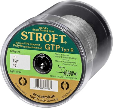 Плетена рибальська ліска Stroft GTP Typ R 150 м світло-сіра