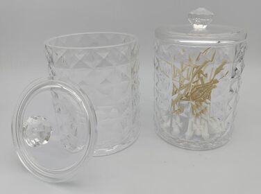 Організатор для ватних дисків та паличок: тримач для косметичного столика, ванної кімнати, спальні (чорний)