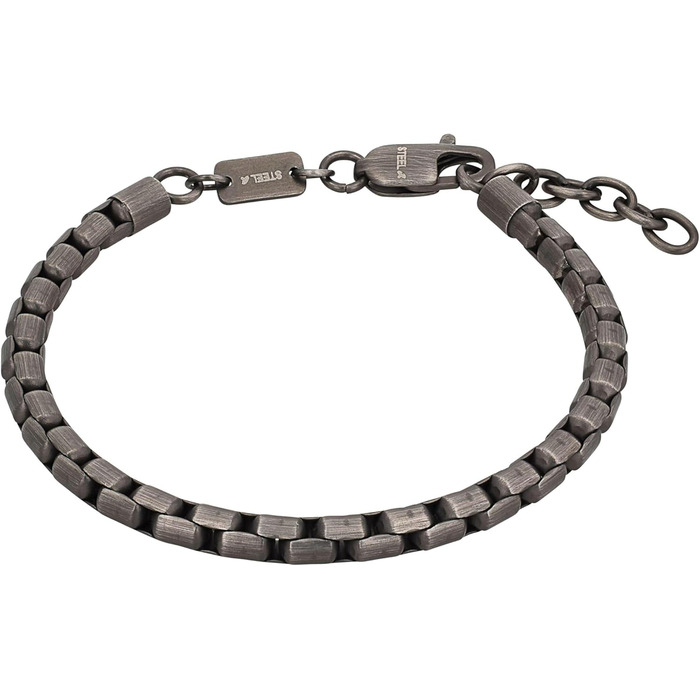Браслет на руку s.Oliver для чоловіків, нержавіюча сталь, подарункова коробка (сірий)