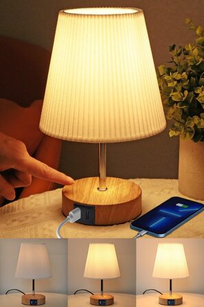 Торшер настільний з кабелем, торшер сенсорний, регульована яскравість, 3 режими, настільна лампа для робочого столу, мінімалістична, для спальні, вітальні, подарунок (конус A+C-1 шт)