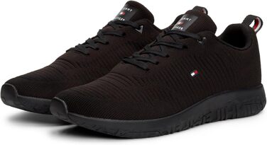 Чоловічі кросівки Tommy Hilfiger Runner Knit Rib чорного кольору, 43 EU