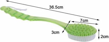 Back Brush 2 Pieces Bath Brush with Long Handle Shower Exfoliating Brush Body Scrub Back Massaging Brushes For Bathing (Green)