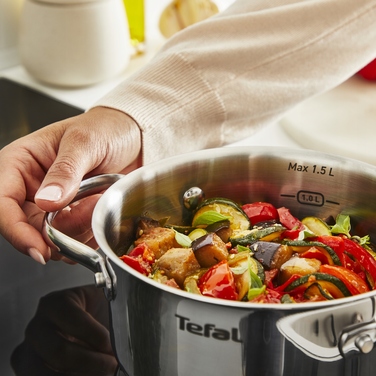 Каструля з кришкою TEFAL Minis H8743155, 14 см, нержавіюча сталь, для індукційних плит