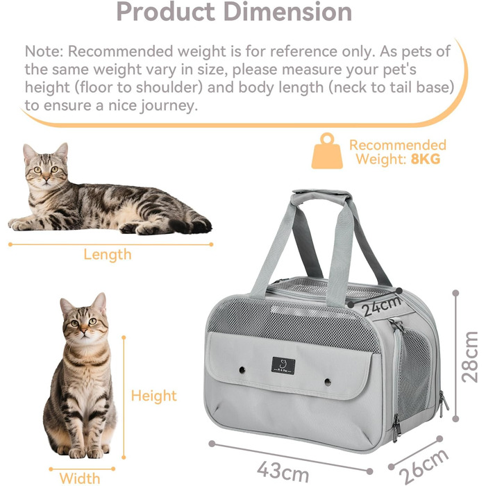 Транспортний бокс для тварин на 4 місця: коти, собаки. Підходить для авіаперельотів та авто. Легкий, з надійними застібками та сіткою. Сірий.