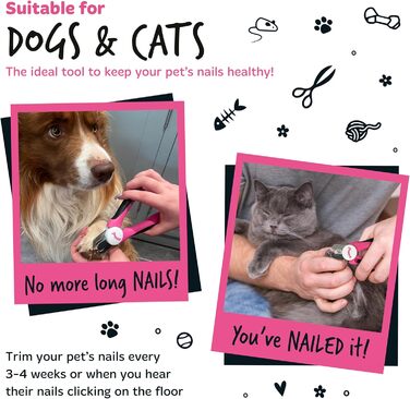 Триммер для собак та котів Bugalugs з захистом та пилочкою. Підходить для собак, котів, цуценят та кошенят. Розмір S-M