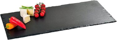 Сервувальна плита Kesper з натурального сланцю, 60x30 см, чорна