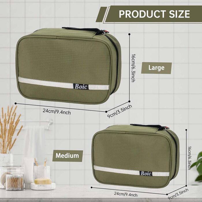 Сумка-органайзер для косметики та туалетних аксесуарів Caping Oxford (зелена, велика)